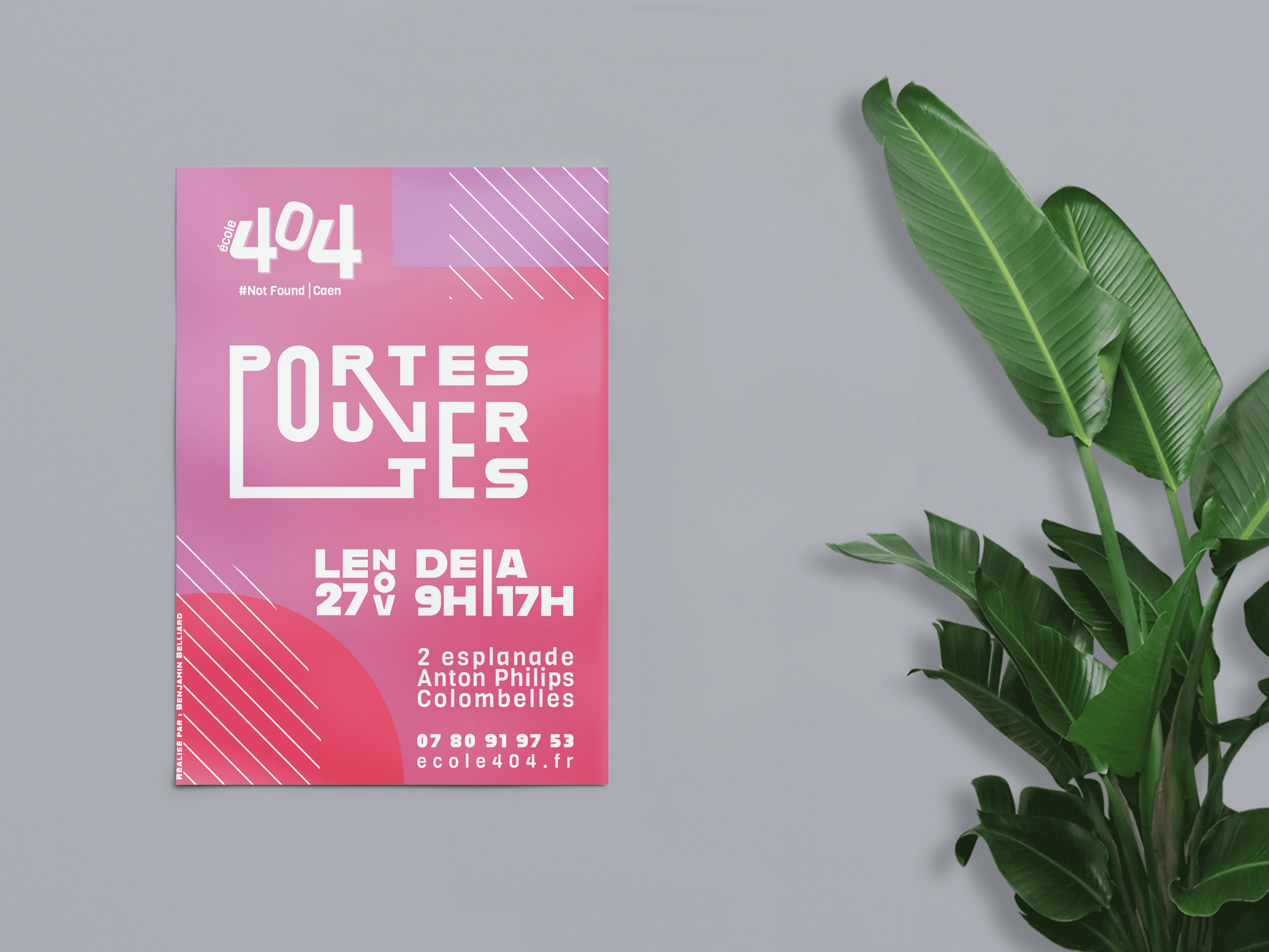 Affiche Portes Ouvertes école 404 Mockup